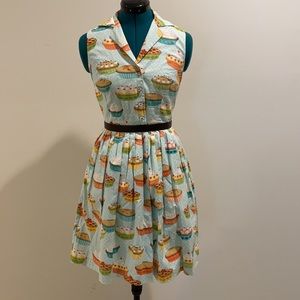 Pie print dress